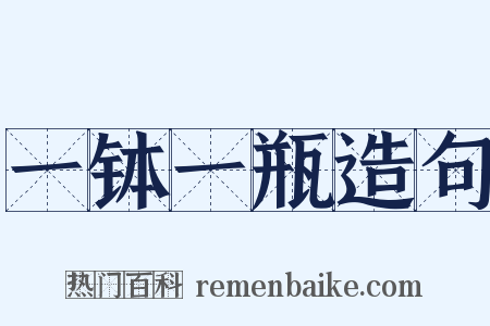 一钵一瓶造句是什么意思的图片